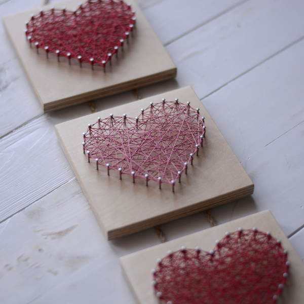 Ξύλινο διακοσμητικό τοίχου με καρδιές - δώρο αγάπης 41x12cm - ξύλο, καρδιά, αγάπη, διακοσμητικά, δώρα αγίου βαλεντίνου - 3