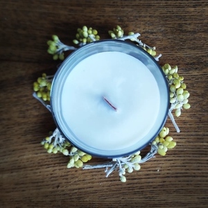 Αρωματικό κερί σόγιας σε ποτήρι με ξύλινο καπάκι - αρωματικά κεριά - 2