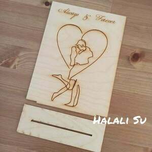ξύλινο καρδάκι 15 x 20 cm δώρο για ζευγάρια ' Always and forever ' - ξύλο, αγάπη, διακοσμητικά, ζευγάρια, ξύλινα διακοσμητικά - 2