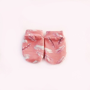 Βρεφικά γάντια χούφτες για νεογέννητο κορίτσι σάπιο μήλο με φτερά - κορίτσι, βρεφικά, μαμά και κόρη, σετ δώρου