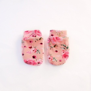 Βρεφικά γάντια χούφτες για νεογέννητο κορίτσι σάπιο μήλο με λουλούδια - κορίτσι, βρεφικά, μαμά και κόρη, σετ δώρου - 2