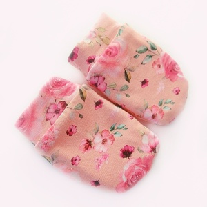 Βρεφικά γάντια χούφτες για νεογέννητο κορίτσι σάπιο μήλο με λουλούδια - κορίτσι, βρεφικά, μαμά και κόρη, σετ δώρου - 3