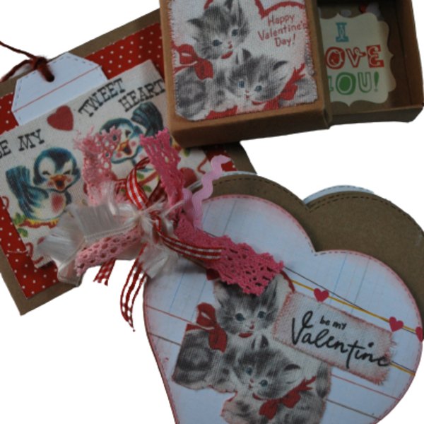 Σετ δώρου Be my valentine (βιβλιαράκι, κάρτα και κουτάκι) - χαρτί, αγ. βαλεντίνου, ευχετήριες κάρτες - 2