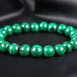 BRACELET of MALACHITE - ημιπολύτιμες πέτρες, γυναικεία, χάντρες, χεριού, αντρικά βραχόλια