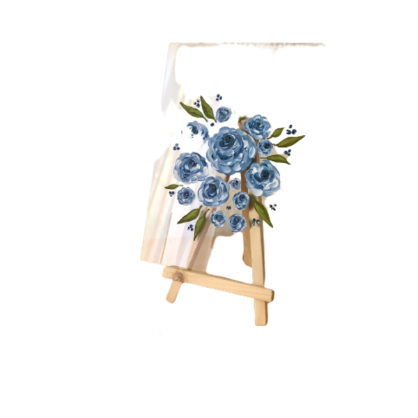 Ζωγραφική σε plexiglass μπλε τριαντάφυλλα - γυαλί, τριαντάφυλλο, plexi glass, διακοσμητικά, αγ. βαλεντίνου