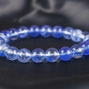 QUARTZ BRACELET BLUE TRANSPARENT - ημιπολύτιμες πέτρες, γυναικεία, χάντρες, χεριού, φθηνά