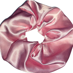 Scrunchie λαστιχάκι μαλλιών XXL size “Bubblegum” ροζ - ροζ, σατέν, λαστιχάκια μαλλιών