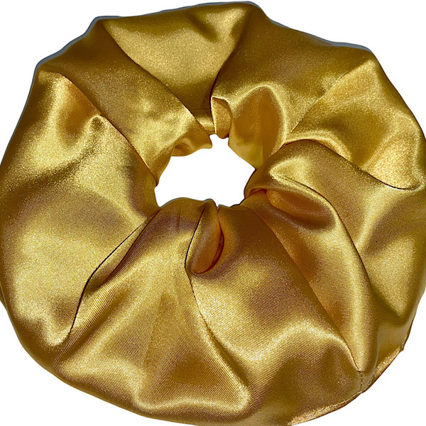 Scrunchie λαστιχάκι μαλλιών XXL size “Glow” - ύφασμα, σατέν, χρυσό, λαστιχάκια μαλλιών