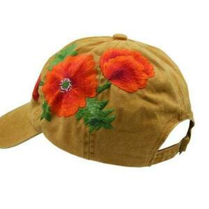 Καπέλο με κεντημένα λουλούδια - καπέλο - 5
