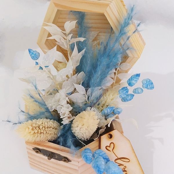 Κουτί με λουλουδια πετρολ - λουλούδια, κουτί, αγάπη, διακοσμητικά, δώρα αγίου βαλεντίνου