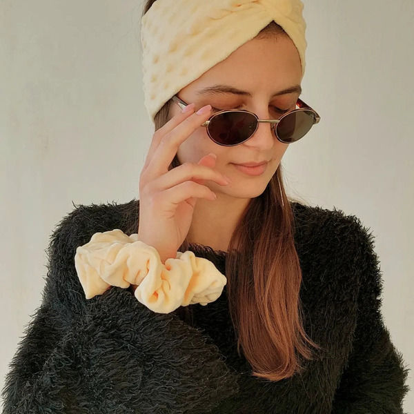 Fleece turban ~ headband one size + colors - ύφασμα, turban, headbands - 3