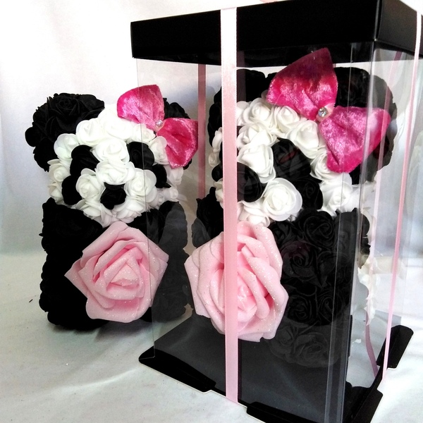 Δώρο Αγίου Βαλεντίνου συλλεκτικό rose bear πάντα 25cm - τριαντάφυλλο, αγάπη, αρκουδάκι, διακοσμητικά - 2