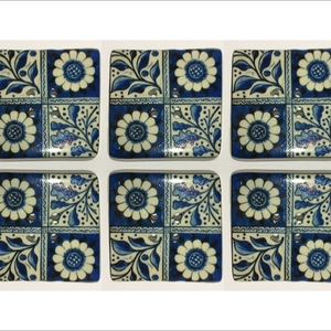 Χειροποίητα κεραμικά κουμπιά ART NOUVEAU σετ 6 τεμ, λουλούδι - κουμπί, υλικά κοσμημάτων, υλικά κατασκευών - 2