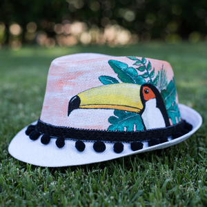 Καπέλο παραλίας (τουκάν) - ψάθινα - 2