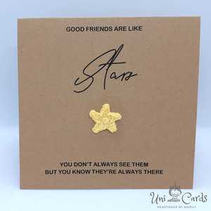 Ευχετήρια κάρτα για φίλους - αστέρι, γενέθλια - 4