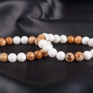 SET OF 2 BRACELETS of JASPIS AND PEARL - ημιπολύτιμες πέτρες, γυναικεία, χάντρες, χεριού, φθηνά