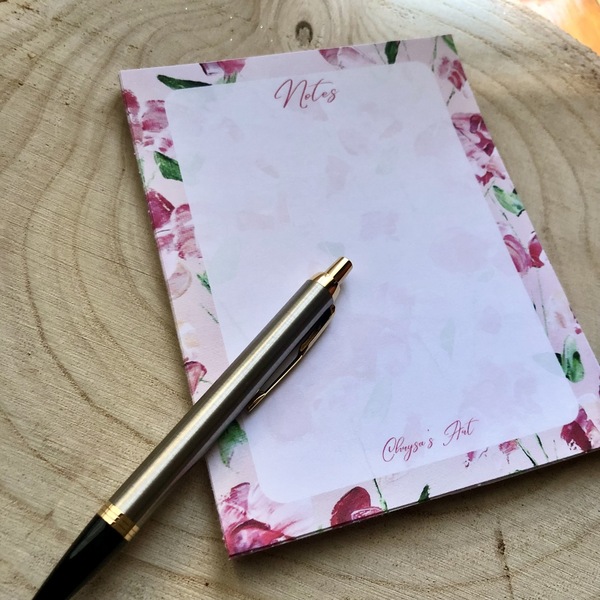 Σημειωματάριο ροζ άνθη - φλοράλ, τετράδια & σημειωματάρια - 2