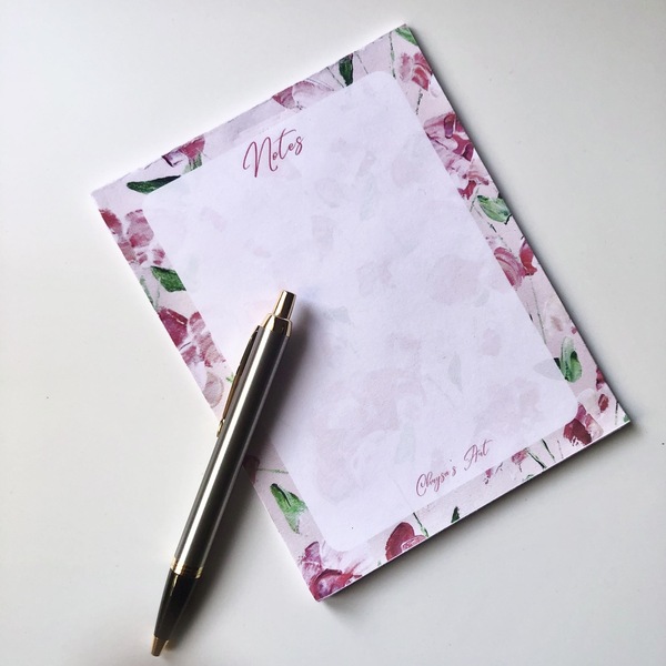 Σημειωματάριο ροζ άνθη - φλοράλ, τετράδια & σημειωματάρια - 3
