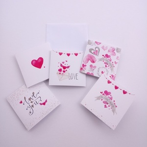 Ευχετήρια Κάρτα για Τον Άγιο Βαλεντίνο Love με Φάκελο 10x10εκ άσπρο - καρδιά, χαρτί, βαλεντίνος, ζευγάρια, ευχετήριες κάρτες - 2