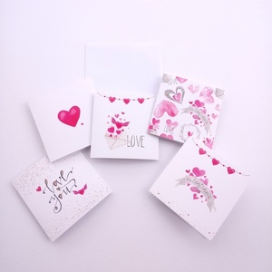 Ευχετήρια Κάρτα με Καρδιά με Τελεία με Φάκελο 10x10εκ - καρδιά, χαρτί, αγάπη, βαλεντίνος, ευχετήριες κάρτες - 2