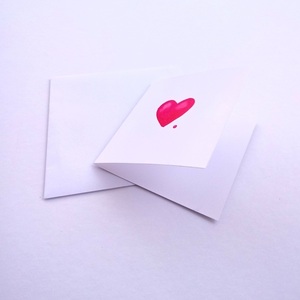 Ευχετήρια Κάρτα με Καρδιά με Τελεία με Φάκελο 10x10εκ - καρδιά, χαρτί, αγάπη, βαλεντίνος, ευχετήριες κάρτες - 3