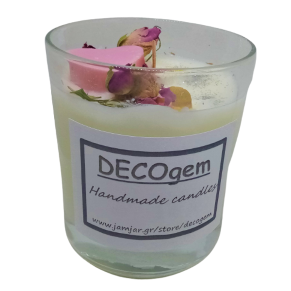 Χειροποίητο κερί σόγιας με άρωμα ΑΓΡΙΑ ΟΡΧΙΔΕΑ σε γυάλινο ποτήρι ( 220 ml ) - δώρο, χειροποίητα, αρωματικά κεριά, αγ. βαλεντίνου, αρωματικό χώρου - 5