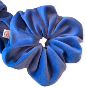 Velvet Scrunchies, 1τμχ - μπλε, ύφασμα, πλεκτή, δώρα για γυναίκες, λαστιχάκια μαλλιών