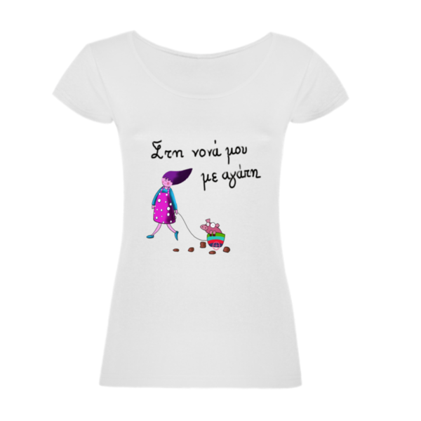 Ζωγραφιστό T-shirt «Κοριτσακι με παιχνίδι» - ζωγραφισμένα στο χέρι, t-shirt, νονά
