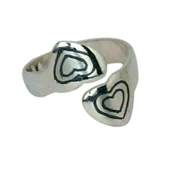 Ασημένιο Δαχτυλίδι Καρδιές - chevalier, ασήμι 925, καρδιά, αυξομειούμενα