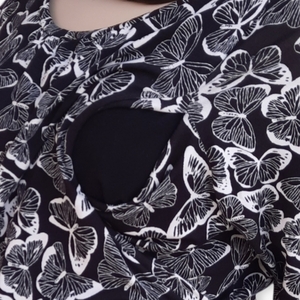 Γυναικεία μπλούζα εγκυμοσύνης - θηλασμού πεταλούδες - συνθετικό, μακρυμάνικες - 3