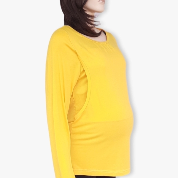 Γυναικεία μπλούζα εγκυμοσύνης - θηλασμού σε πολλά χρώματα - μακρυμάνικες - 2