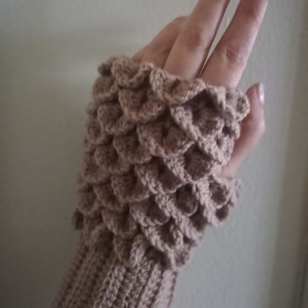 Handmade crocodile gloves - ακρυλικό - 2