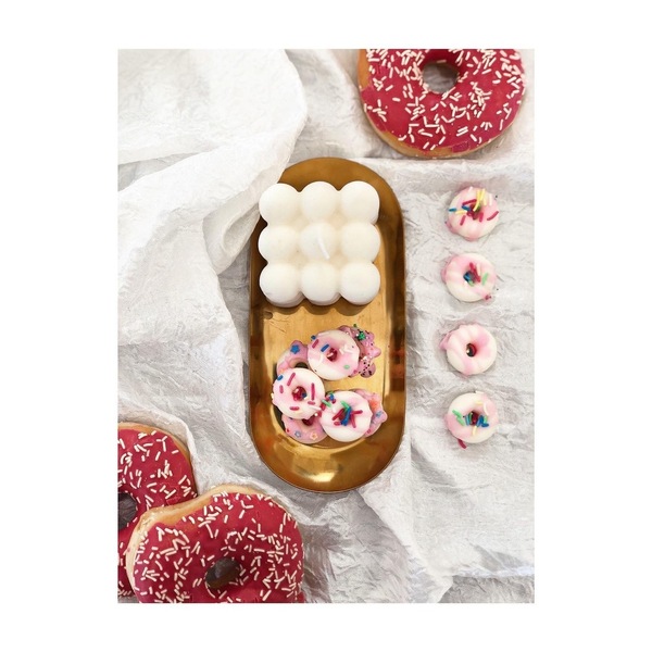 Αρωματικά mini donut wax melts σόγιας - αρωματικά κεριά, waxmelts - 4