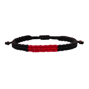 Ανδρικό χειροποίητο βραχιόλι macrame bl-red - μακραμέ, βραχιόλια, κορδόνια, δώρα για άντρες, αντρικά βραχόλια