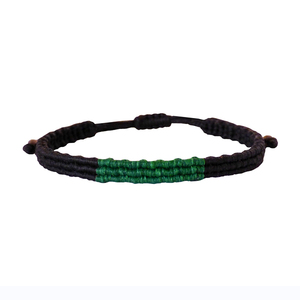 Ανδρικό χειροποίητο βραχιόλι macrame bl-green - μακραμέ, βραχιόλια, κορδόνια, δώρα για άντρες, αντρικά βραχόλια