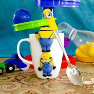 Σετ κούπα-κουτάλι 'Minions' - πηλός, κούπες & φλυτζάνια - 2