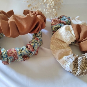 Χειροποίητη υφασματινη scrunchie στέκα μαλλιών με λαχουρια χρώμα 40cm μήκος - ύφασμα, για τα μαλλιά, δώρα για γυναίκες, στέκες - 3