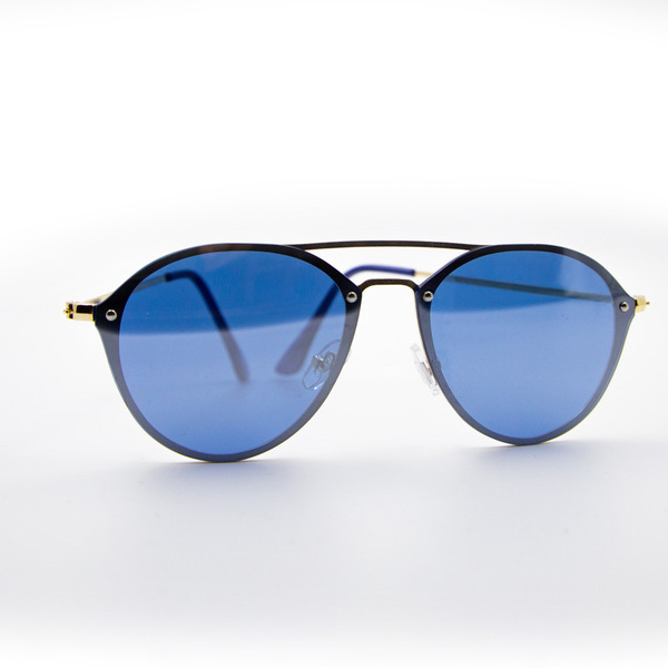 Γυαλιά ηλίου σε μπλε χρώμα με καθρέπτη. Παρέχουν 100% UV προστασία από τον ήλιο. - αλυσίδες, γυαλιά ηλίου, κορδόνια γυαλιών, θήκες γυαλιών - 2