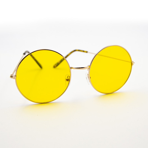 Γυαλία ηλίου σε χρυσό και κίτρινο χρώμα με 100% UV προστασία από τον ήλιο. - αλυσίδες, γυαλιά ηλίου, κορδόνια γυαλιών, θήκες γυαλιών - 2
