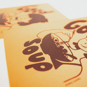 "Good Soup" handprinted print A4 - πίνακες & κάδρα - 4