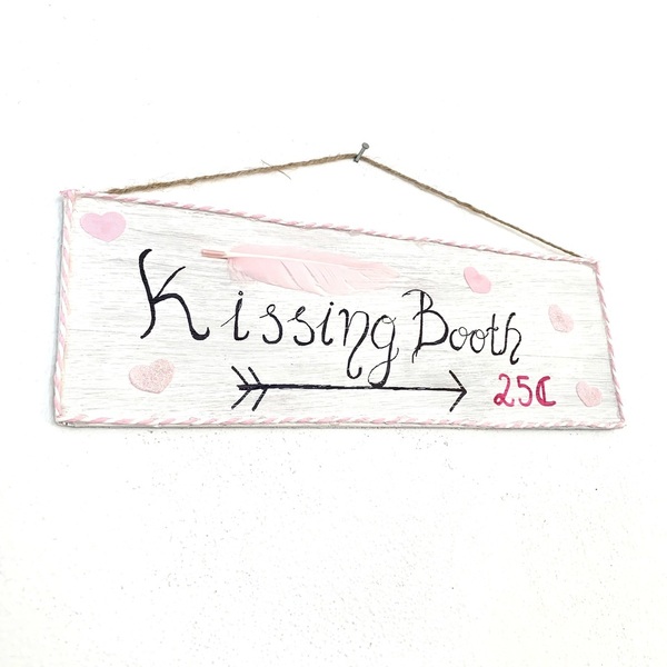Kissing Booth Sign - πίνακες & κάδρα