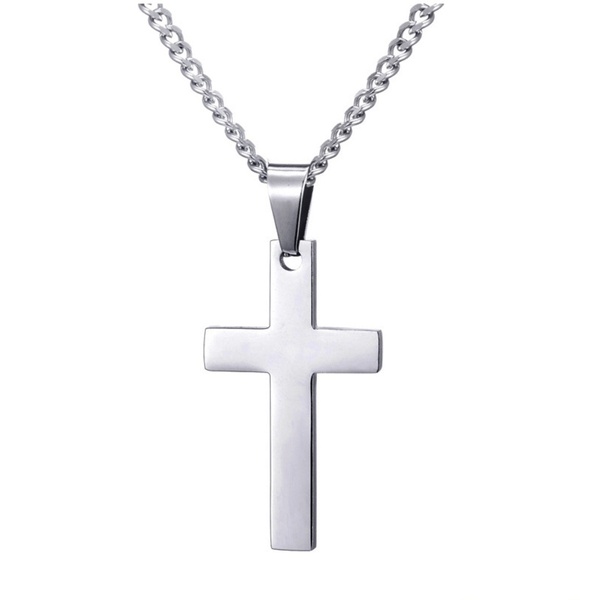 Ανδρικός σταυρός ανοξείδωτο ατσάλι με μακριά αλυσίδα - ανδρικά, σταυρός, μακριά, σταυροί, ανδρικά κολιέ