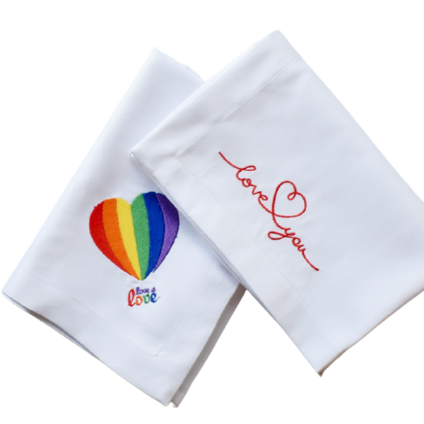 Napkins for lovers 3 - ύφασμα, κεντητά, διακοσμητικά, είδη σερβιρίσματος - 3