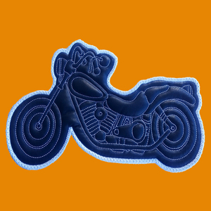 Σουβέρ Δερματίνης "Motorbike" - ύφασμα, κεντητά, σουβέρ, είδη σερβιρίσματος - 3