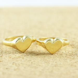 Δαχτυλιδι Σεβαλιέ Καρδιά απο Ασήμι 925 | Heart Signet Ring |Chevalier - ασήμι 925, καρδιά, δωρο για επέτειο - 2