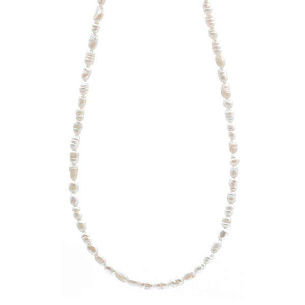 "Pearls" Necklace - ημιπολύτιμες πέτρες, μαργαριτάρι, κοντά, ροζάριο, πέρλες