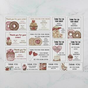 Εκτυπώσιμες Επαγγελματικές Ετικέτες - Αυτοκόλλητα Valentine Desserts EN - αυτοκόλλητα, αγ. βαλεντίνου, καρτελάκια