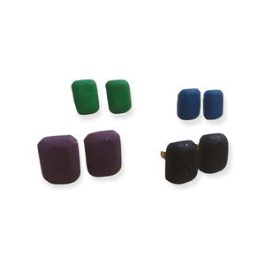 Σκουλαρίκια καρφωτά μικρά gem - 1,5εκ - ορείχαλκος, πηλός, καρφωτά, μικρά