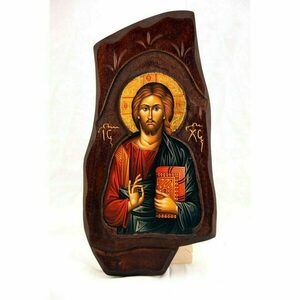 Χειροποίητη εικόνα σε μασίφ ξύλο με τον άγιο της επιλογής σας 38*20 εκ. - πίνακες & κάδρα