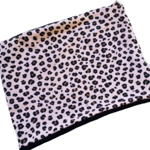 Neck warmer / γυναικείος λαιμός Organic animal print pink - γυναικεία, κασκόλ - 2